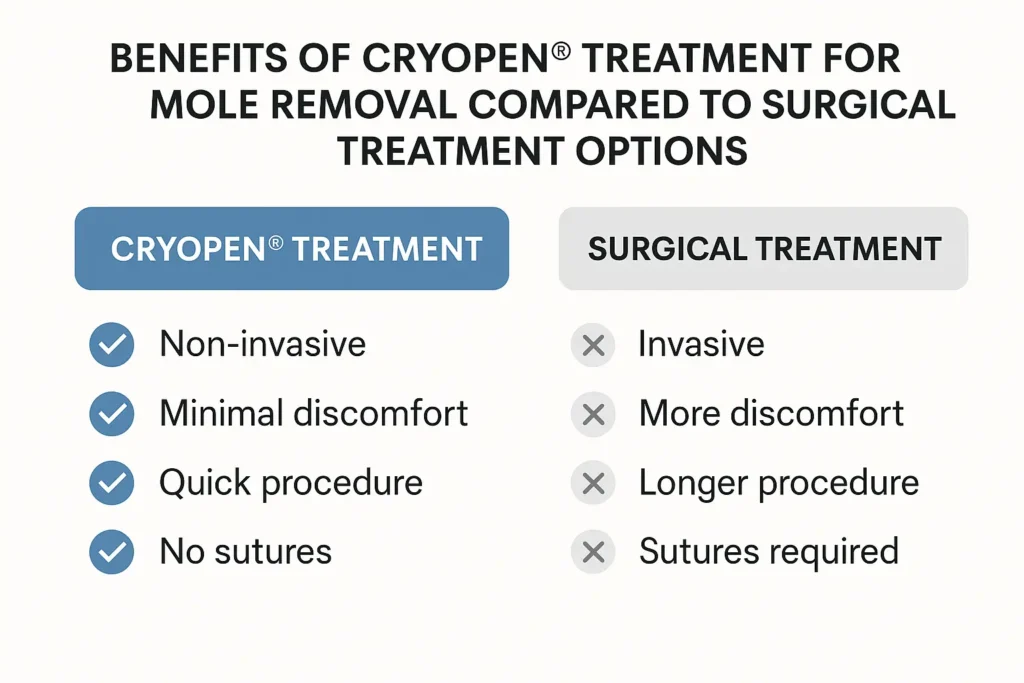 Benefits of professional mole-removal assessment at LA LIPO Greater Manchester