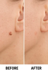Skin tags removal Greater Manchester before and after