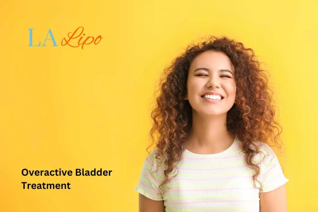 woman smiling about overactive bladder treatment Greater Manchester solutions